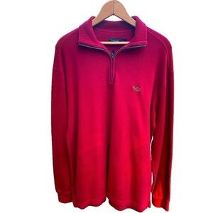 Sedgefield Red 1/4 Zip Sweater Size Large Long Sleeve Pullover Sweater